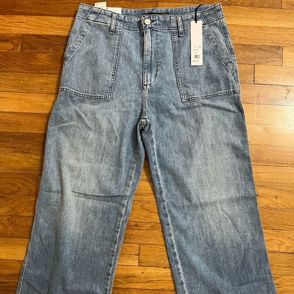 Joe's Jeans Womens mom Jeans Blue Size 32 High-Rise Wide-Leg Stretch $198 357 - Picture 2 of 11